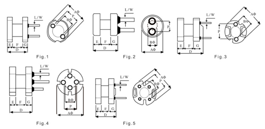 帶凸臺磁芯尺寸 帶凸臺磁芯尺寸